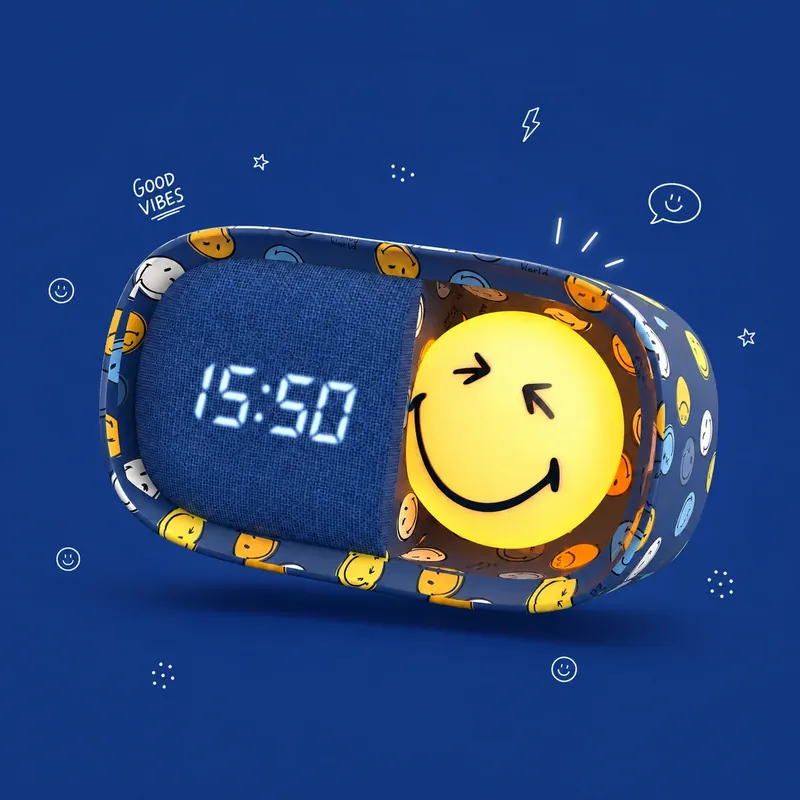 Hoge Kwaliteit MOB x SmileyWorld - Dreamy Clock - Blauw