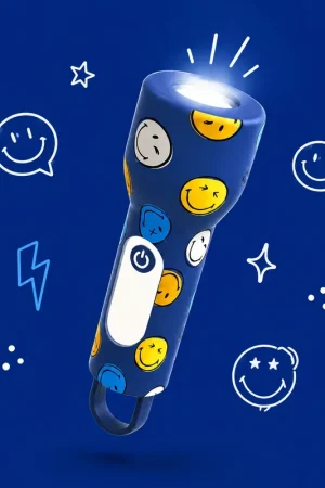 Direct Beschikbaar MOB x SmileyWorld - Glowy zaklamp nachtlampje - Blauw