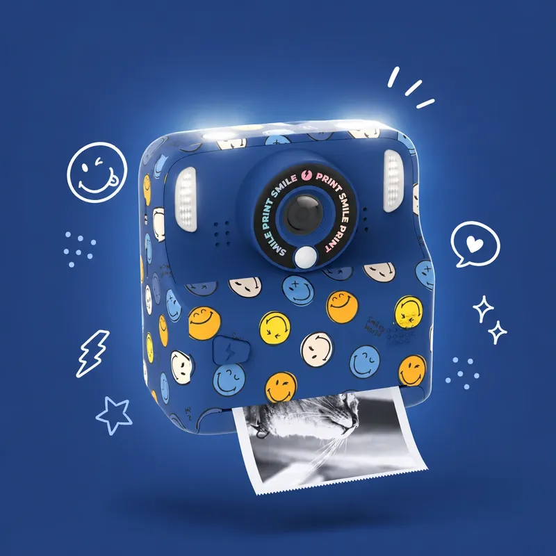 Tijdelijk Beschikbaar MOB x SmileyWorld - PixiPrint printcamera - Blauw