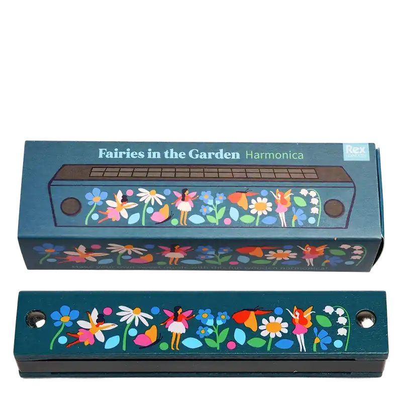 Gereduceerde Prijs Rex London - Houten Mondharmonica Feeën in de Tuin