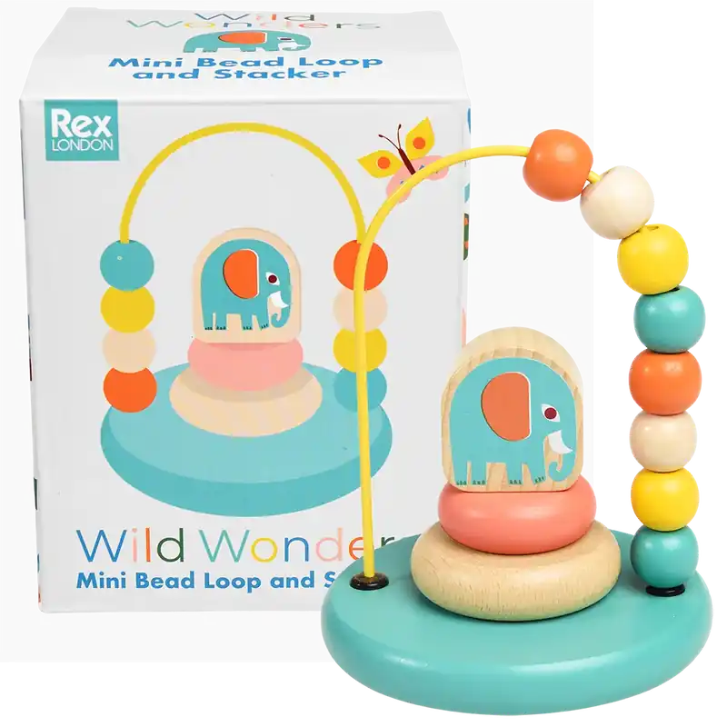 Laatste Kans Rex London - Mini Kralenloop en Stapelspeelgoed Wild Wonders