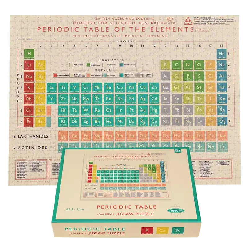Finale Uitverkoop Rex London - Legpuzzel Periodiek Systeem (1000 stukjes)