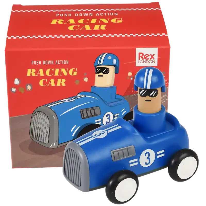 Aanbieding Rex London - Drukracer Blauwe Raceauto