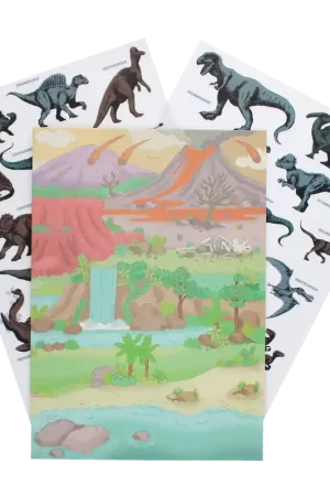 Shop Nu Rex London - Herbruikbare Stickers Prehistorisch Landschap