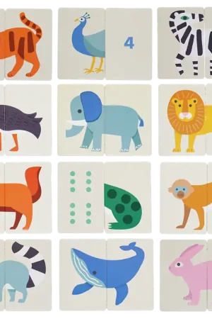 Uitverkoop Rex London - Kop en staart spel (24 stukjes) Dieren