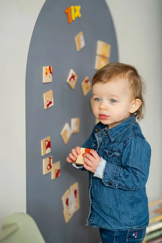 Tix&Mix - Magnetische Muursticker Grijze Olifant + 2 Krijtjes Koop Vandaag