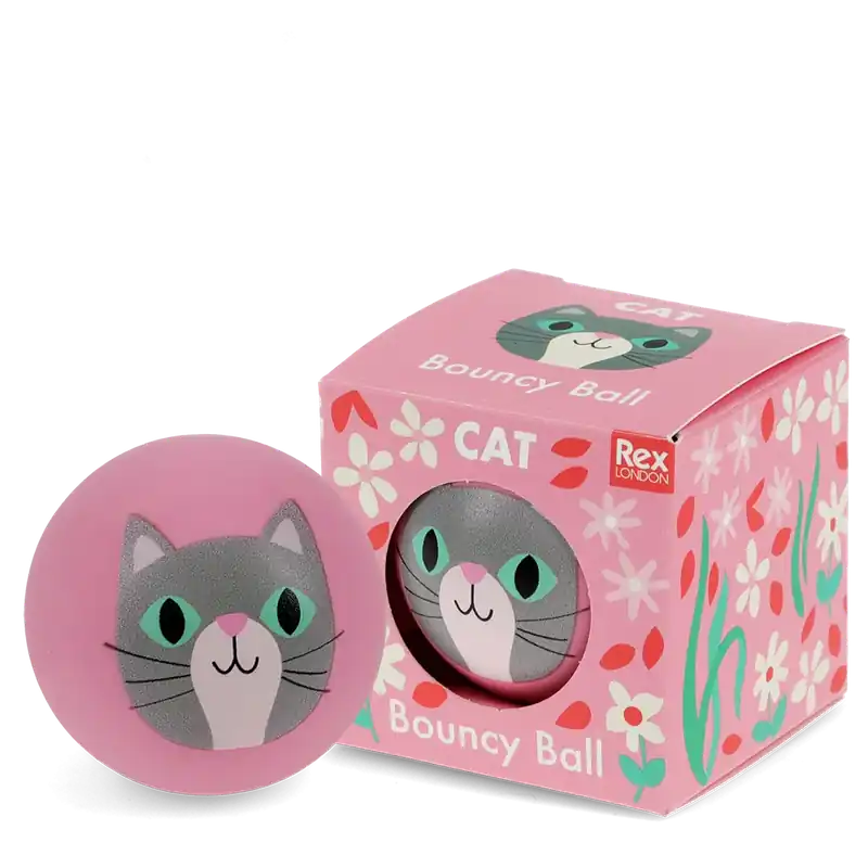 Seizoensaanbieding Rex London - Stuiterbal Kat (roze)