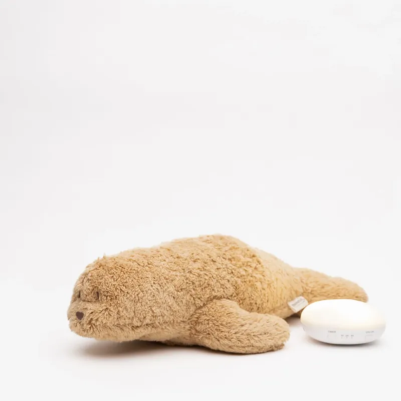 Beste Prijs Moonie Zeehond Knuffel met Nachtlampje Cappuccino