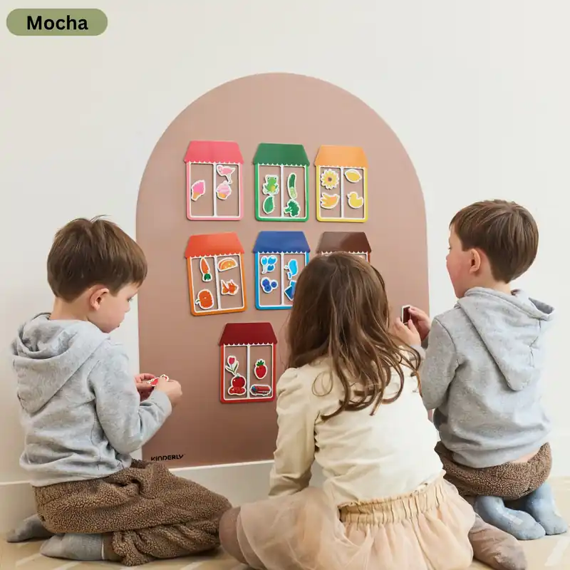 Tijdelijk Beschikbaar Kinderly Verwijderbaar Magnetisch Behang Mocha