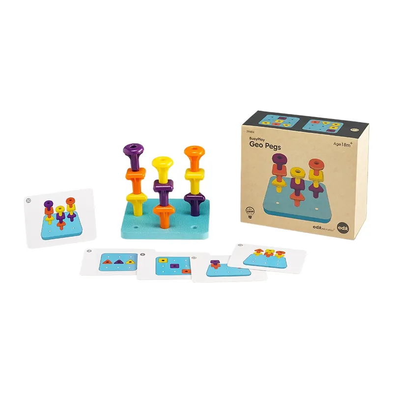 Edx Education - Busy Play Geo Stekers - Set van 9 Meest Verkocht