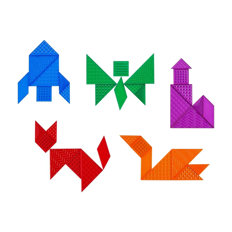 Edx Education - Doorzichtige Sensorische Tangram - Set van 35 stuks Superprijs