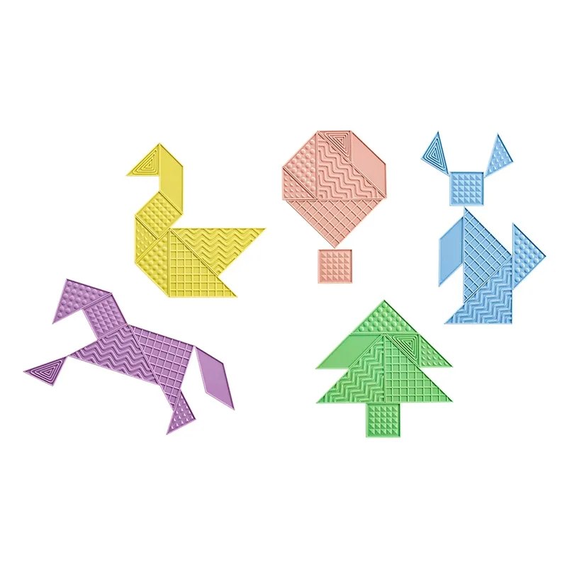 Flitsaanbieding Edx Education - Green-n-Learn Sensorische Tangram Klassenset - 35 Stuks
