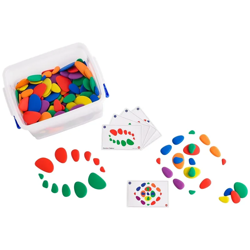 Edx Education - Regenboogkiezelstenen Klasset - Set van 252 Hoge Kwaliteit