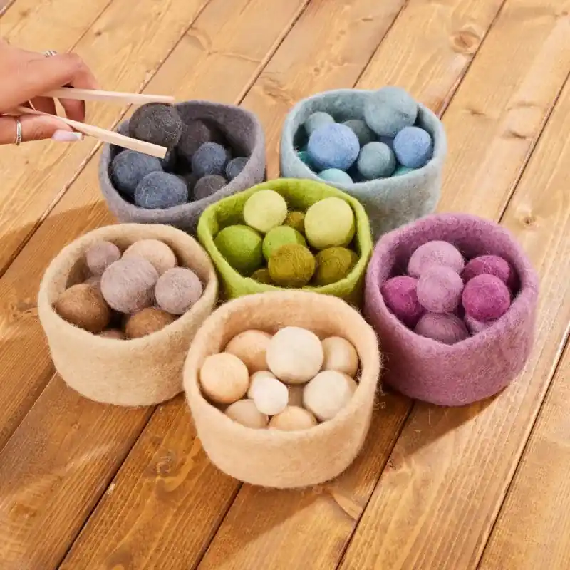 Cosy - Vilten Schaaltjes en Ballen Set Weekendaanbieding