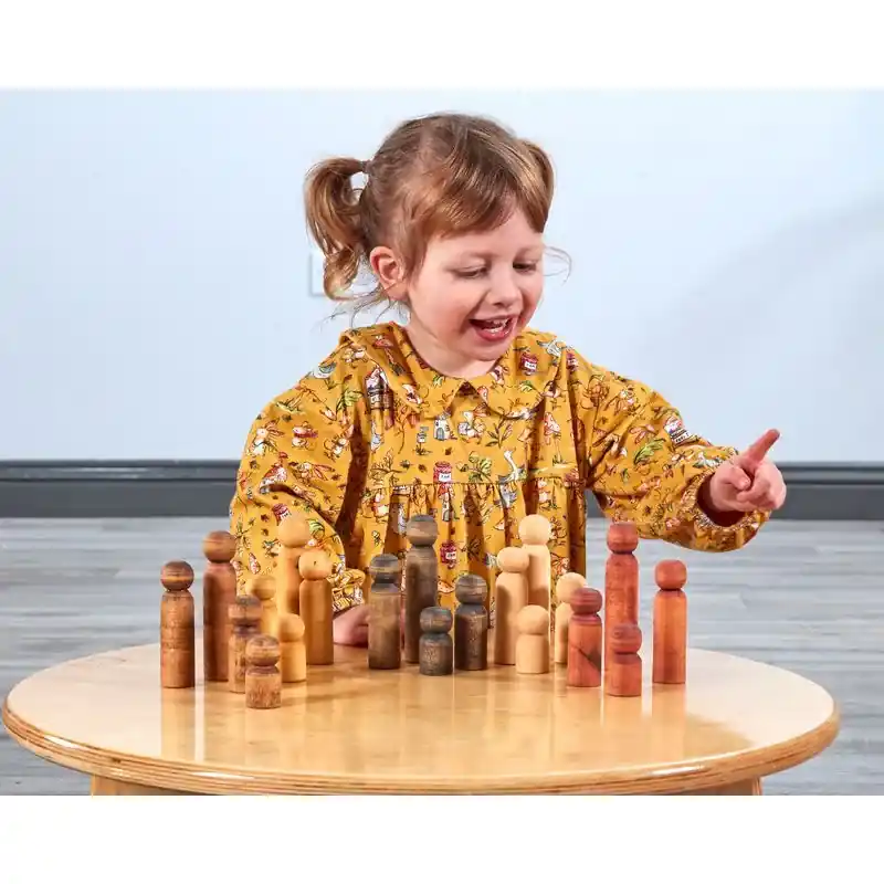 Cosy - Multiculturele Popjespeggen Familie 20 Stuks Premium