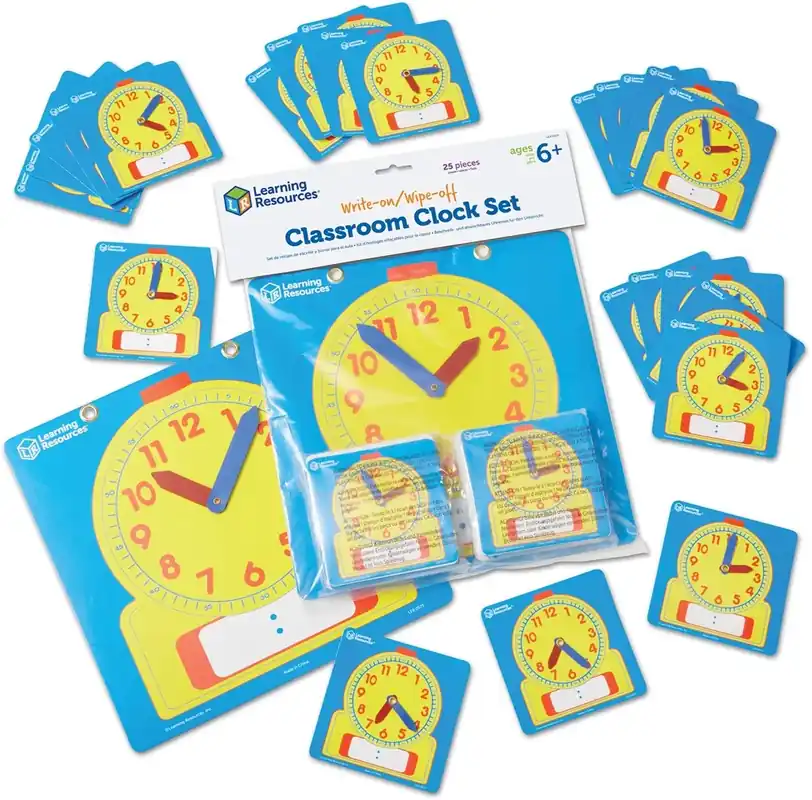 Op = Op Learning Resources - Schrijf en Wis Klokken Klasset