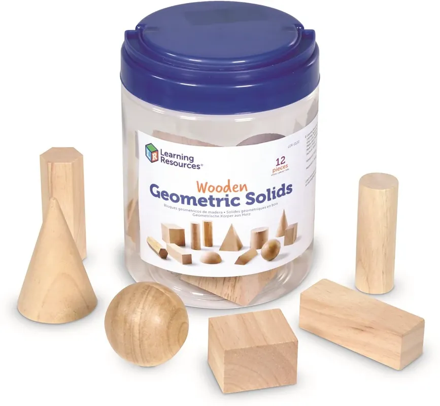 Learning Resources - Houten Meetkundige Lichamen (Set van 12) Seizoensaanbieding