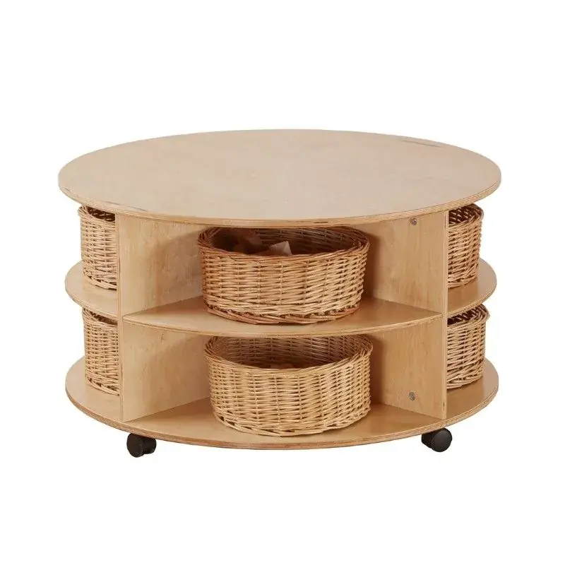 Cosy - Ronde Verrijdbare Speeltafel met Opbergruimte Beperkte Voorraad