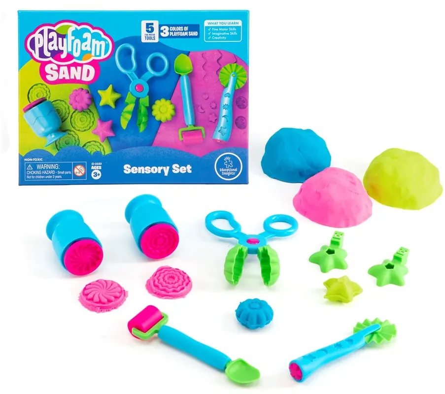Flitsaanbieding Learning Resources - Playfoam Sand Sensory Set - Ruimtelijk puzzelspel met 101 uitdagingen