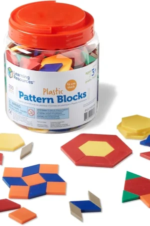 Aanbieding Learning Resources - Plastic Patroonblokken, 0,5 cm (250 stuks)