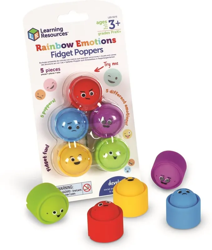 Learning Resources - Regenboog Gevoelens Fidget Poppers - 5-delige Set Beste Prijs