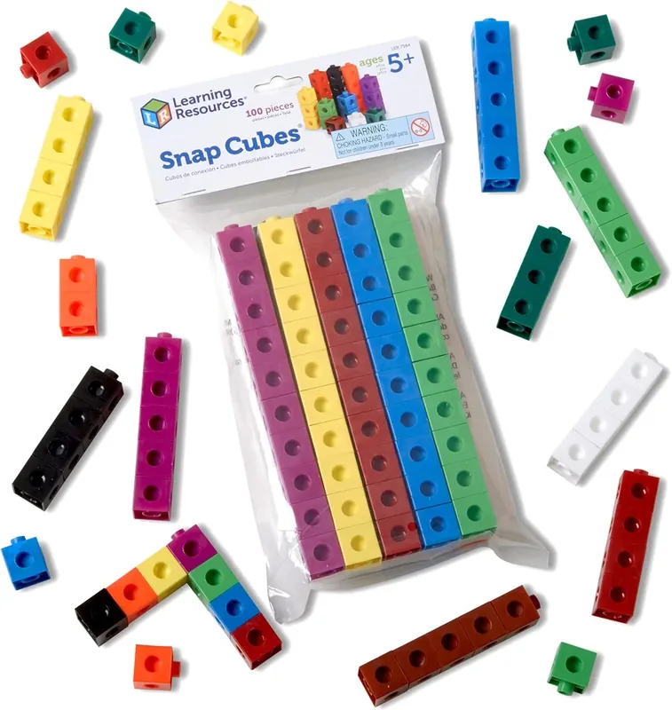 Hoge Kwaliteit Learning Resources - Snap Cubes® - Set van 100 Klikblokjes