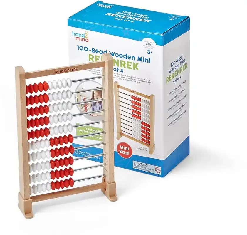 Populair Learning Resources - Mini Rekenrek met 100 Kralen, Set van 25 Stuks
