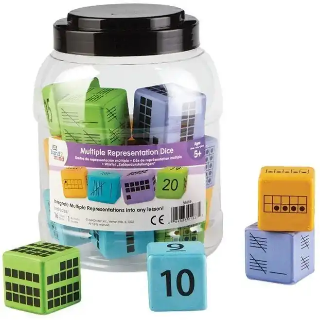 Learning Resources - Meervoudige Representatie Dobbelstenen, Set van 16 Korting