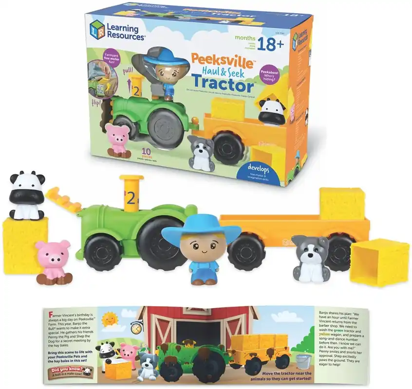 Exclusieve Aanbieding Learning Resources - Peeksville Haul & Seek Tractor - Trekker met Verstopspel
