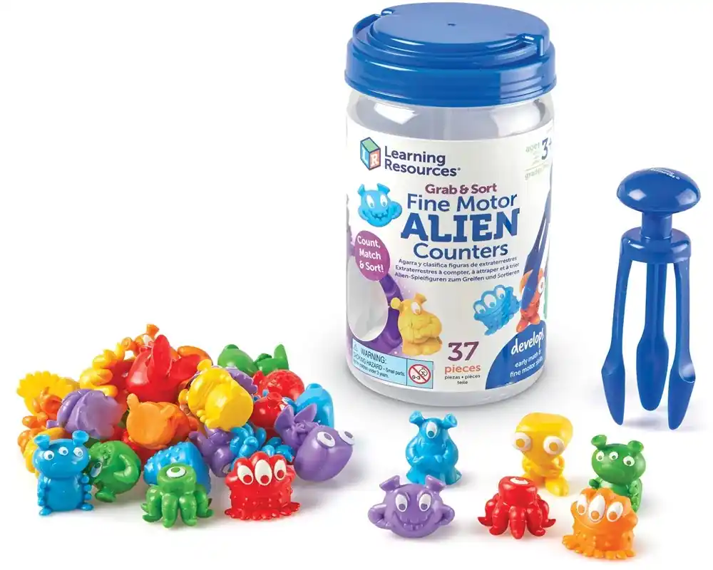 Finale Uitverkoop Learning Resources - Grijp en Sorteer Fijne Motoriek Alien Tellers