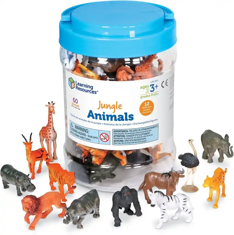 Beperkt Aanbod Learning Resources - Jungle Dieren Telfiguren - Set van 60 Stuks