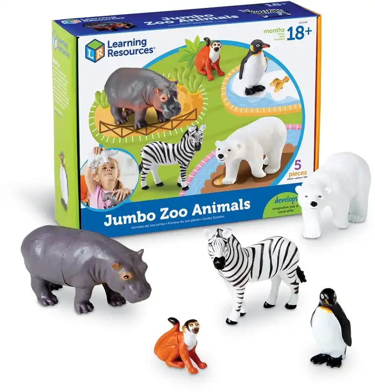 Learning Resources - Jumbo Dierentuindieren - 5 grote speeldieren Hete Deal