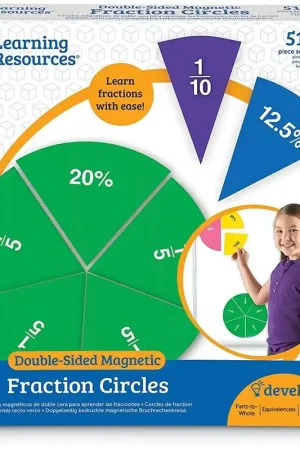 Aanbieding Learning Resources - Dubbelzijdige Magnetische Demonstratie Regenboog Breukencirkels