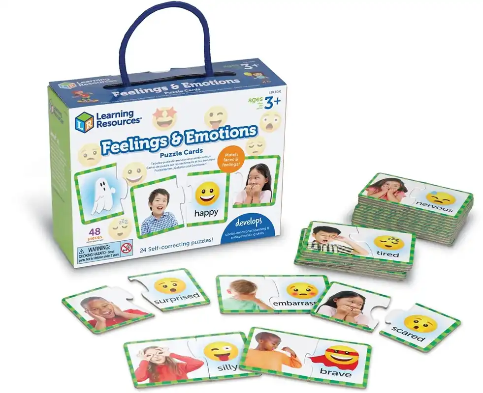 Direct Verzonden Learning Resources - Puzzelkaarten Gevoelens en Emoties