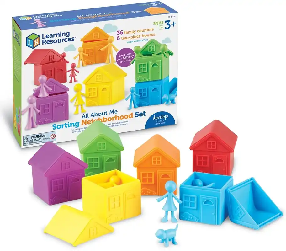 Learning Resources - All About Me Sorteer Buurt Set - 72 Familiefiguren Actieprijs