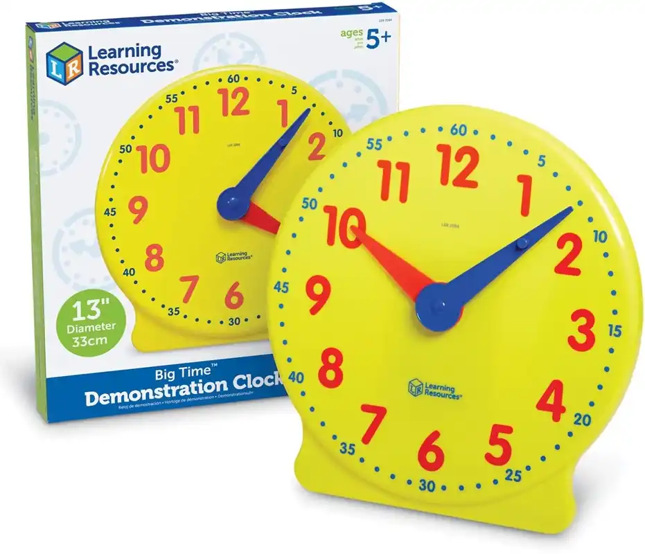Premium Learning Resources - Big Time Demonstratieklok 12-Uurs Formaat