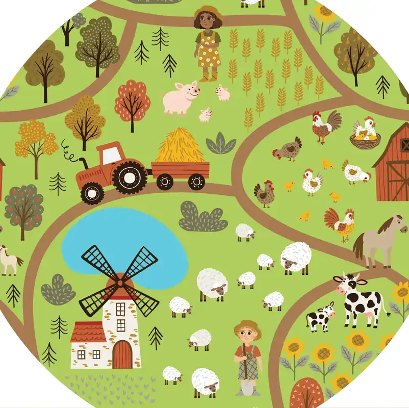 Tuff Tray - 100cm Speelmat Peuter Boerderij Vinyl Flitsaanbieding