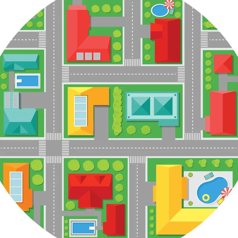 Tuff Tray - 70cm Speelmat Stad Vinyl Koopje