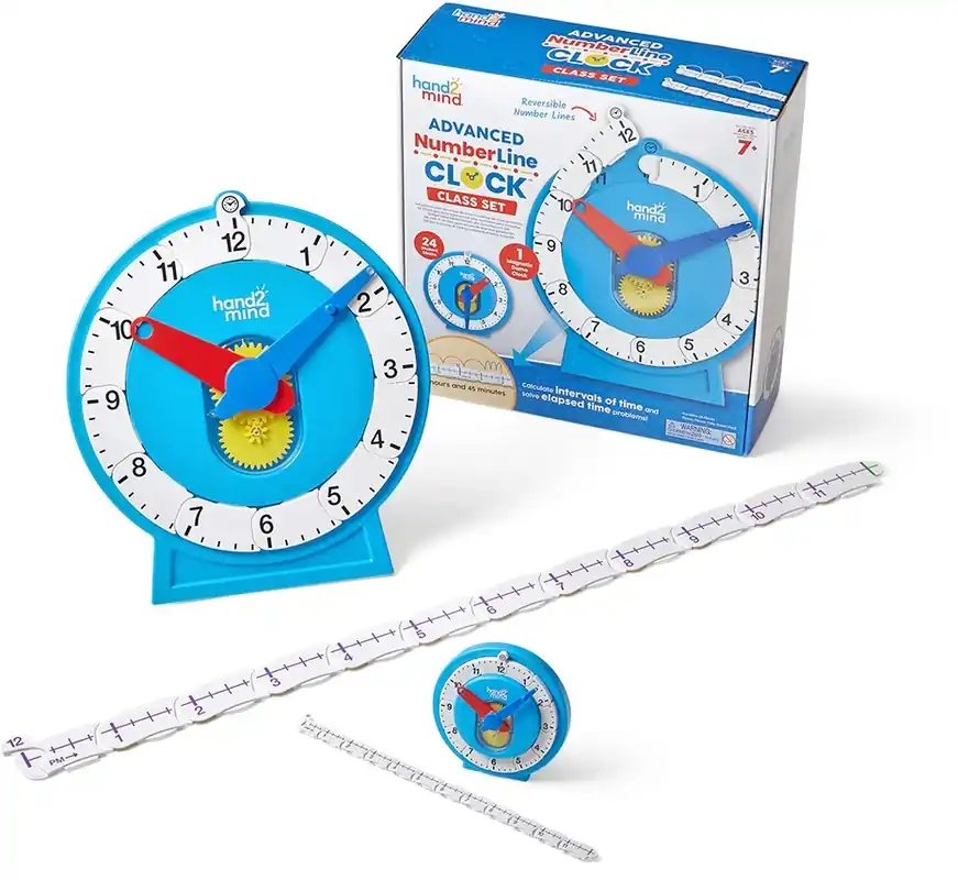 Alleen Vandaag Learning Resources - Geavanceerde Getallenlijn Klok Klassenset