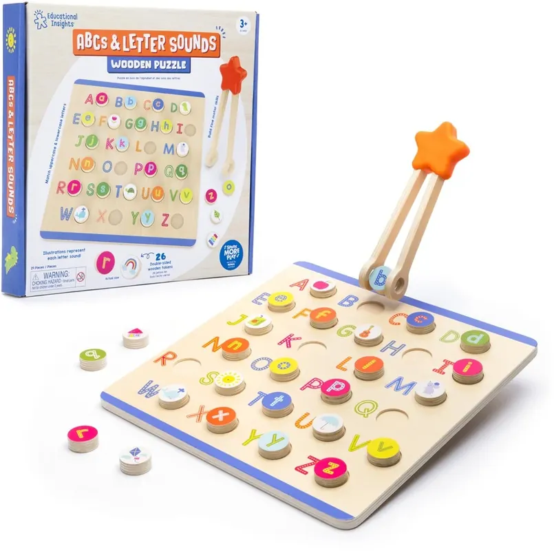 Learning Resources - ABC & Letterklanken Houten Puzzel Veilige Betaling