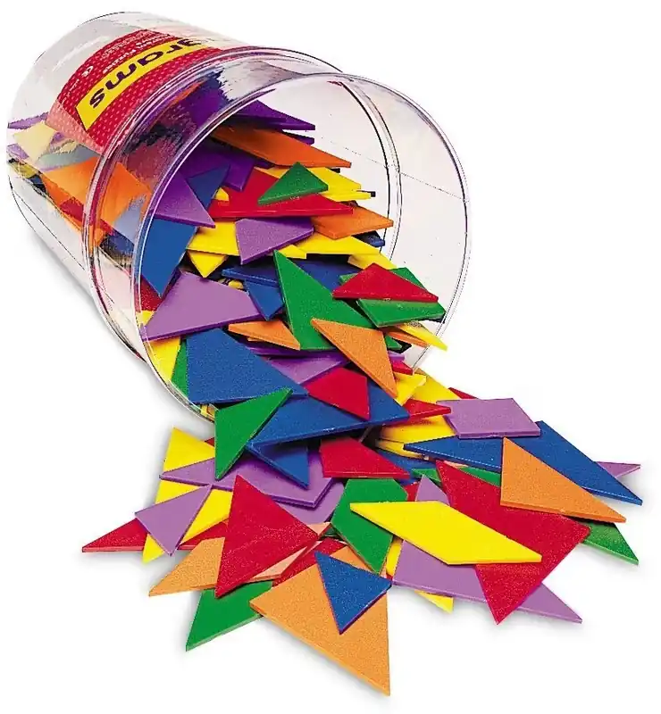 Learning Resources - 6-Kleuren Tangram Puzzel Op = Op