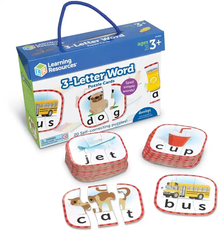 Bestseller Learning Resources - Puzzelkaarten met Drieletter Woorden