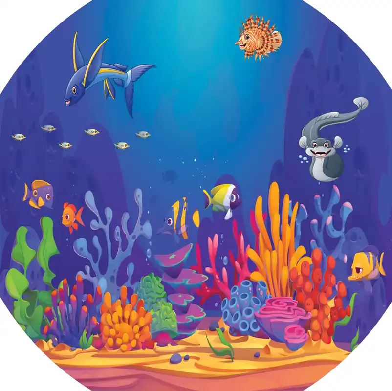 Tuff Tray - 100cm Speelmat Onderwaterwereld Vinyl Weekendaanbieding