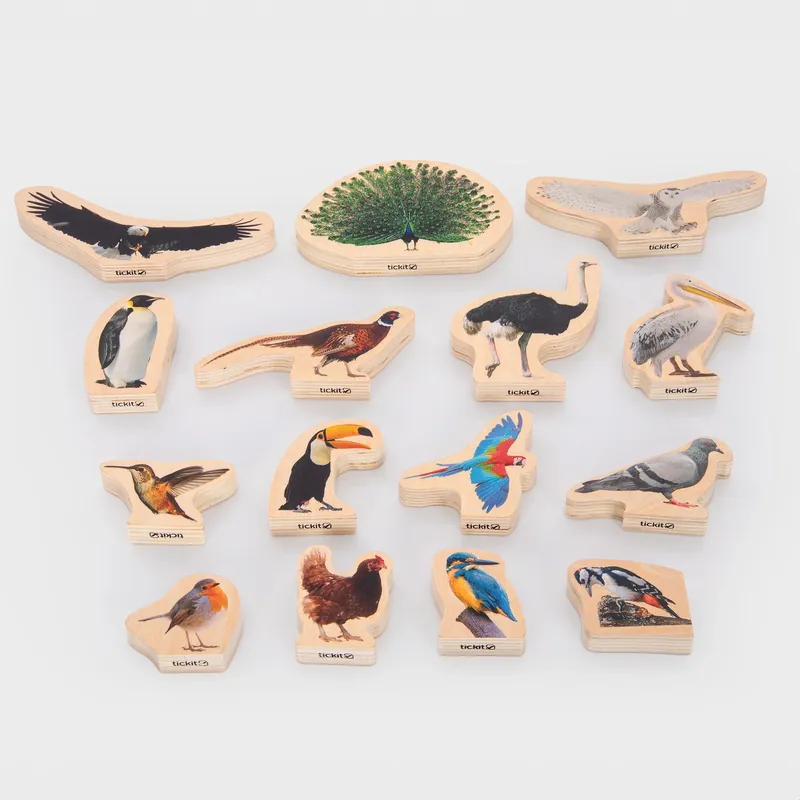 TickiT - Houten Vogels Blokken Superprijs