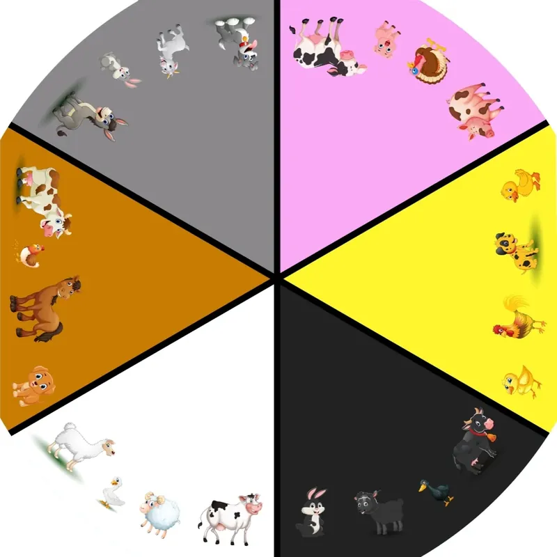 Tuff Tray - 70cm Speelmat Dieren Sorteren Boerderij Vilt Beste Prijs