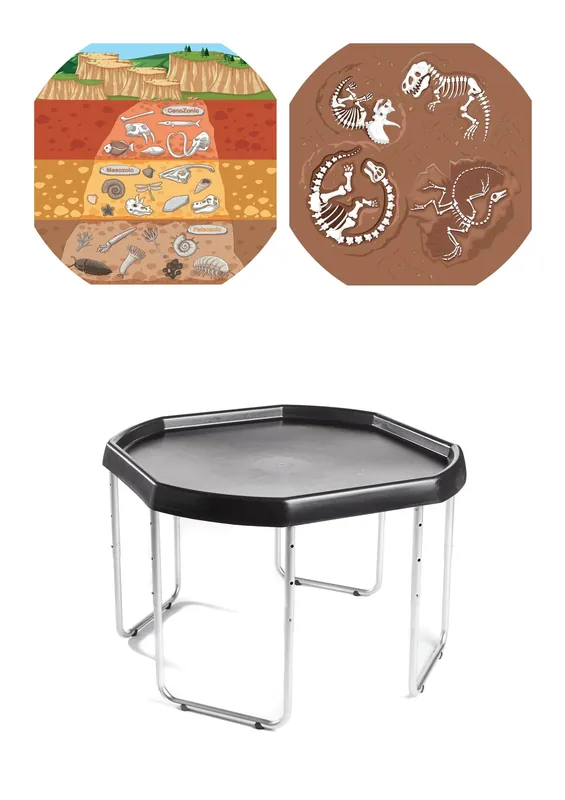 Tuff Tray - SET 70cm Tuff Tray met Onderstel & Dinosaurussen Pakket (70×70 cm) Rechtstreeks Van De Fabrikant