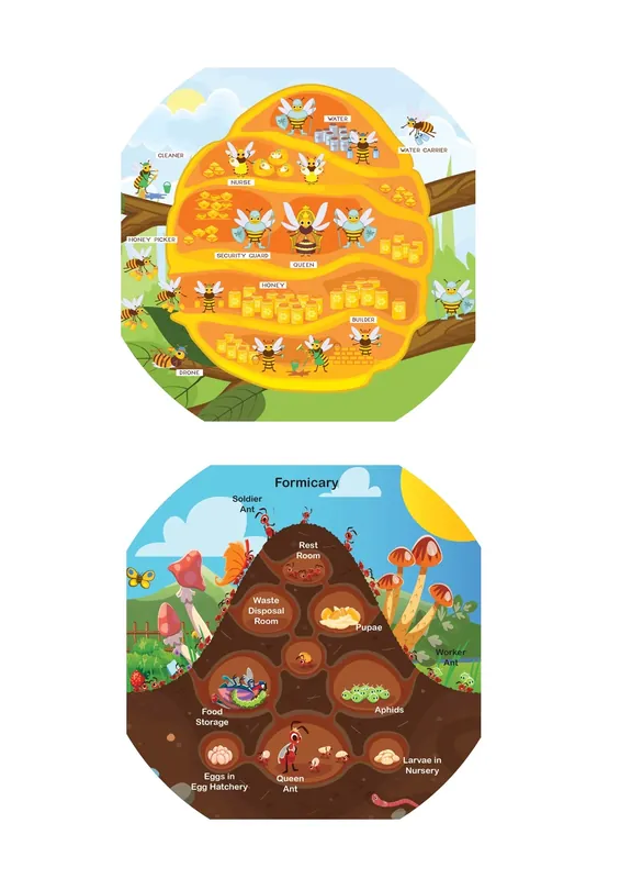 Goedkoop Tuff Tray - SET 2 100cm Speelmat Insectenkolonies Vilt