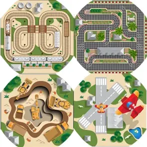 Tuff Tray - SET 4 70cm Speelmatten Transport Vinyl Seizoensaanbieding