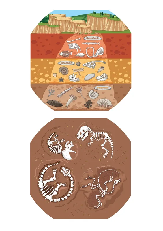 Tuff Tray - SET 2 100cm Speelmat Dinosaurussen Vinyl Populair