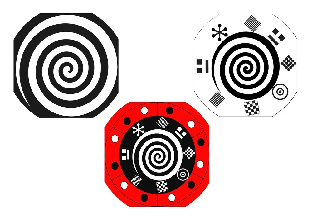 Tuff Tray - SET 3 100cm Speelmat Visuele Waarneming Op = Op